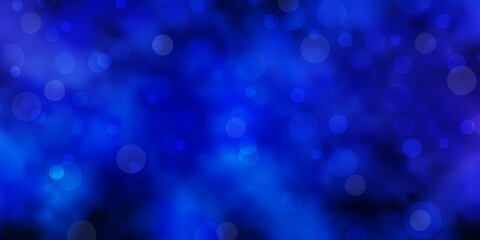 Dark Pink, Blue vector texture with disks. Abstract decorative design in gradient style with bubbles. Design for posters, banners.