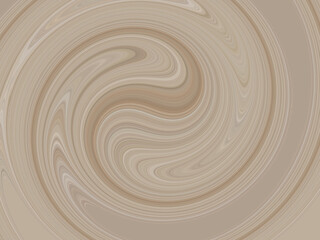 Rotating liquid coffee and chocolate cream background texture, abstract swirl