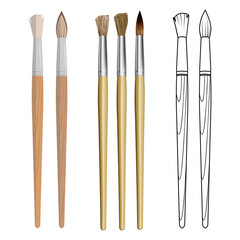 A set of brushes in different styles.