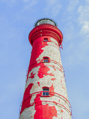 Red lighthouse in estonia