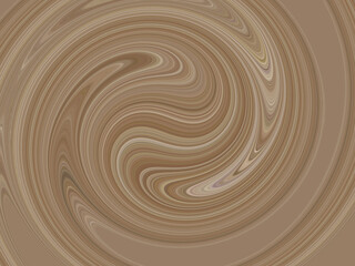 Rotating liquid coffee and chocolate cream background texture, abstract swirl