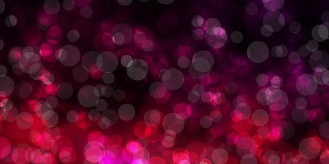 Light Pink vector layout with circle shapes. Abstract illustration with colorful spots in nature style. Pattern for websites.