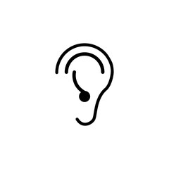 Ear vector icon.