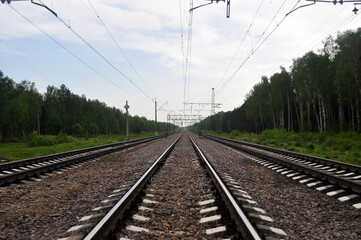 Fototapeta premium railway in the countryside