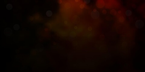 Dark Orange vector layout with circle shapes. Abstract illustration with colorful spots in nature style. Pattern for business ads.