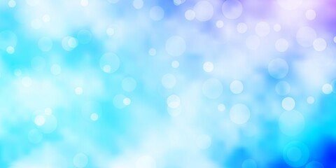 Obraz premium Light Pink, Blue vector layout with circle shapes. Glitter abstract illustration with colorful drops. Pattern for wallpapers, curtains.