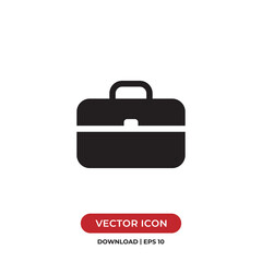 Briefcase icon vector. Portfolio sign