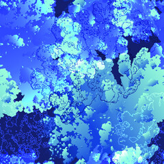 Naklejka premium Sea coral. Color vector seamless pattern of coral.