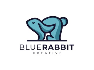 Blue Rabbit Creative Logo Template