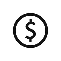 Dollar icon vector. Money sign