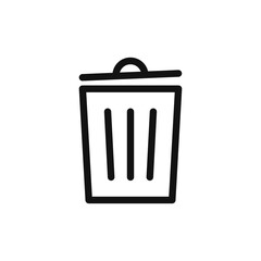 Trash can icon vector. Garbage sign