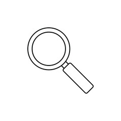 magnifying glass flat vector search icon