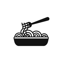 Spaghetti icon vector. Pasta sign