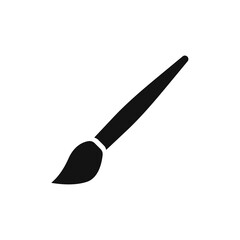 Brush icon vector. Artistic brush sign