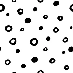 Photo sur Plexiglas Polka dot Motif à pois sans soudure de vecteur, dessinés à la main, style doodle. Conception pour tissu, emballage, papeterie, papier peint, textile