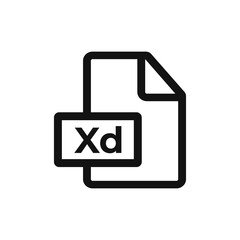 Adobe XD icon vector. Document sign