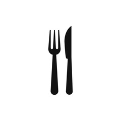 Fork and knife icon vector. Lunch or dinner sign