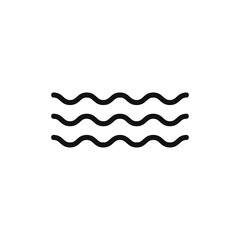 Wave icon vector. Simple wave sign