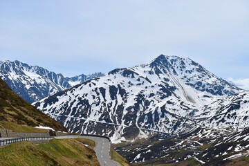 Oberalp Pass in der Schweiz im Mai 2020