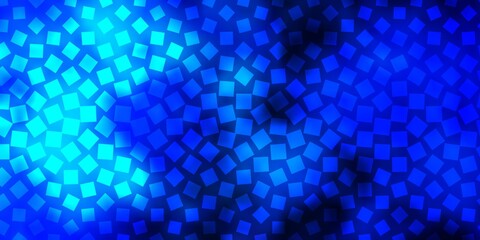 Obraz premium Dark BLUE vector backdrop with rectangles. Abstract gradient illustration with colorful rectangles. Best design for your ad, poster, banner.