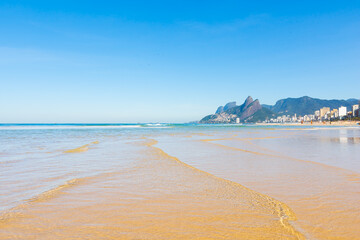 Arpoador Beach in Ipanema, Famous and Touristic Landmark Destination in Rio de Janeiro, Brazil