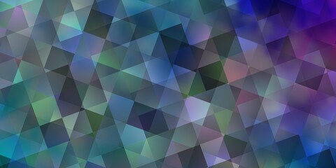 Obraz premium Light Pink, Blue vector background with triangles, rectangles.