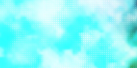 Light BLUE vector backdrop with dots. Abstract colorful disks on simple gradient background. Design for your commercials.