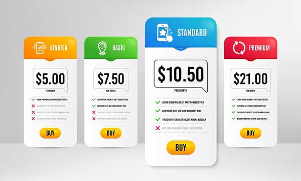 Timer, Augmented Reality And Star Rating Icons Simple Set. Price Table Template. Refresh Sign. Location Pointer, Phone Simulation, Phone Feedback. Rotation. Technology Set. Vector