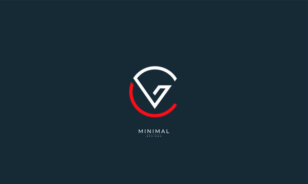 Alphabet Letter Icon Logo CV Or VC