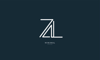Alphabet letter icon logo ZL