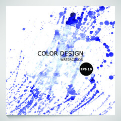 Fototapeta premium Vector abstract illustration. Watercolor background.