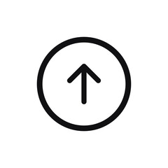 Up arrow icon vector. Upload sign
