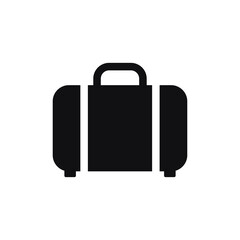 Suitcase icon vector. Baggage sign
