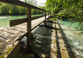 Obraz premium Beautiful Ager river in Austria.