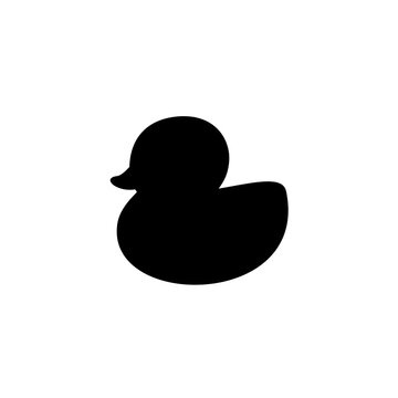 recommend clip art: a Silhouette of the black duck. Isolated Vector Illustration