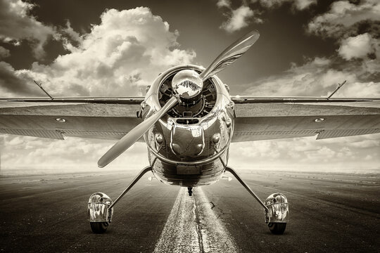 vintage picture of an historical aircraft