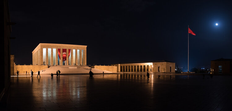 Ankara, Turkey - May 21, 2016: Anitkabir is the mausoleum of the founder of Turkish Republic, Mustafa Kemal Ataturk. Anitkabir is one of the historic places that Turkish people visit frequently.