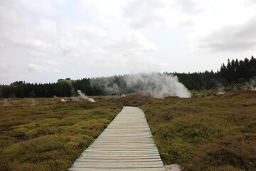 Path of hot springs