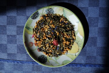 Foglie del tè giapponese