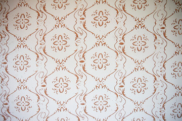 Roller roller embossed wall paint pattern. background