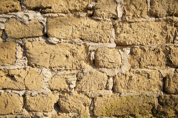 Old adobe brick wall for background or Texture