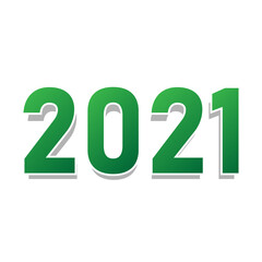 2021 happy new year. number colored green vector stock isolated on white background eps10 design