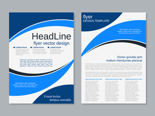 Modern professional two-sided flyer vector design template