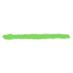 Brush stroke left a green paint imprint. Paintbrush texture in brushstroke form. Recolorable shape isolated from background. Vector illustration is a graphic element for artistic design projects. - 355045899