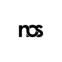nos letter original monogram logo design