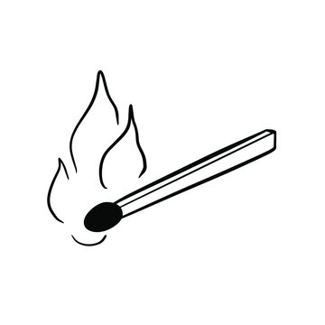 matches clipart black and white