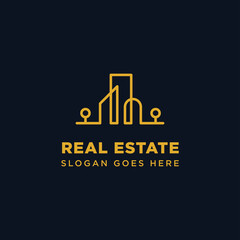 Simple and Modern Real Estate Logo Template for your Business