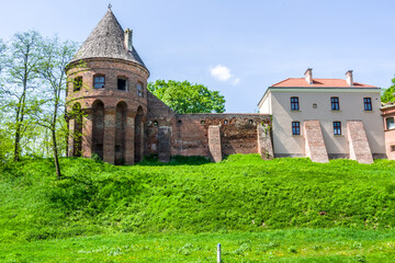 Fototapeta na wymiar Fortification of The Benedictine Abbey (16 ctntury) in the city of Jaroslaw in Poland