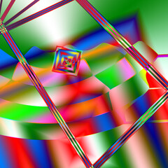 abstract background with colorful ribbons