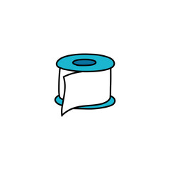 adhesive plaster doodle icon, vector illustration